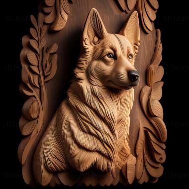 3D model Australian short tailed shepherd dog (STL)